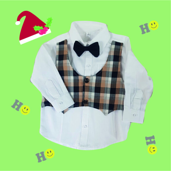 Camisa manga larga con chaleco hot sale